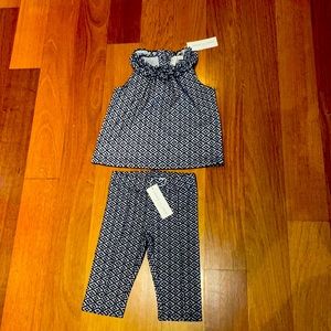 NWT JANIE & JACK FLORAL JACQUARD CROPPED PANT